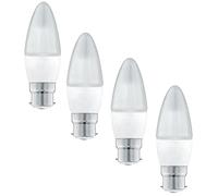 Status IH LED Candle Light Bulbs Bayonet Cap, 8W 806lm Equivalent to 60W Bulb, Warm White 2700K, Candle BC B22 Cap Energy Efficient LED Bulb, Non-Dimmable, Pack of 4