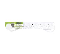 STATUS Individually Switched Extension Lead 240V 6 Gang 13A White 2m SIN6SM2WSS