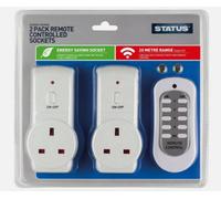 Status International 2 X 13A White Energy Saving Remote Control Socket