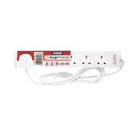 Status® S6W2MSPS12 Surge Protected Extension Lead 240V 6-Gang 13A White 2M