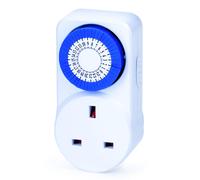 Status: IONOS 24 Hour Mini Timer Switch | 24 Hour Segment Timer Light Switch | White UK Plug | ION24HMINIT10 | Mechanical Option C