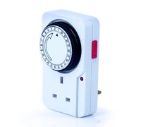 Status: IONOS 24 Hour Plug-in Timer Switch | 24 Hour Segment Timer Light Switch | White UK Plug | ION24HT10