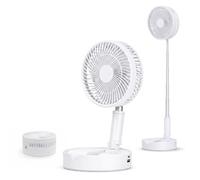Status IONOS 7" Foldable Rechargeable Desk Fan, White