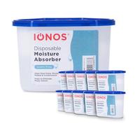 STATUS: IONOS Dehumidifier Scent Free 500ml (Pack of 10) Disposable Moisture Absorber for Damp Control, Mould, Mildew and Condensation - Eliminate Musty Odours in Cupboards, Bathroom DEHUMIDSF10PKB