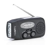 Status IONOS Multifunctional Portable Wind Up Radio, FM/AM/WB, Solar and Hand Crank Powered, 3 LED Torch and USB Charging, 4.5Hr Playtime, Emergency