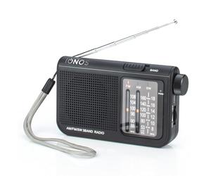 Status IONOS Portable Mini Radio, FM/AM/SW, Pocket-Sized Handheld Radio with 3W Speaker, 4.5Hr Battery Life, Compact and Lightweight, Ideal for Travel, Camping and Emergencies, Black, BREDA1PKB6