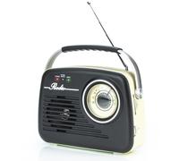Status IONOS Retro Portable FM Radio, Wireless 10M Range, SD/USB Input, 3W Sp...