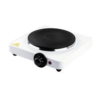 STATUS Kansas Single Hot Plate, 1500W White Electric Cooker with Stainless Steel Ring, 5 Heat Settings, Power Indicator Light, Overheat Protection, 1m Cord, (KANSAS1PKB4)