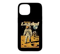 Status Landed Astronaut Moon Landing Lunar Retro Sci-Fi Art Case for iPhone 15
