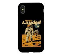 Status Landed Astronaut Moon Landing Lunar Retro Sci-Fi Art Case for iPhone X/XS