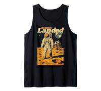 Status Landed Astronaut Moon Landing Lunar Retro Sci-Fi Art Tank Top
