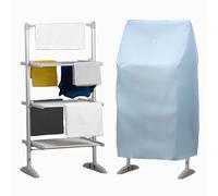 Status Laundry Bundle 3-Tier Heated Clothes Airer, Foldable Aluminium Electric Drying Rack, Low-Energy Indoor Laundry Dryer Stand + 3 Tier Heated Clothes Airer Cover to Speed Up Drying Time