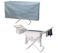 Status Laundry Drying Bundle, 220W Heated Winged Clothes Airer with 20 Rails and 94cm Wingspan, Foldable Aluminium Electric Drying Rack with Heat Retaining Cover for Indoor Laundry