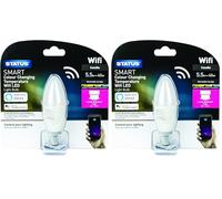 Status LED Bayonet Cap (Colour Changing Temperature) - 5.5watt (40watt) 407 Lumens - Candle - PA - Pearl - Dimmable via App - Smart WiFi - 40SSLCCCTBCB18 (Pack of 2)