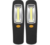 Status LED Work Light, Portable Job Site Light - Ideal for Workshops, Garages, Patios & Backyards, Battery-Powered (3 x AA, Not Included), Black (SCOBWORKLIGHTX6) (Pack of 2)