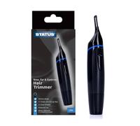 Status Lille Nose, Ear and Eyebrow Trimmer for Men and Women, Painless Facial Hair Trimmer, Portable Hair Remover, Grooming Kit, 1 x AA Battery Operated (Not Included), Black, LILLE1PKB12