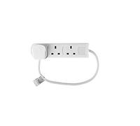 STATUS Multi Plug Extension | 3 Socket Extension Cable | 0.5m Extension Lead | 3WS0.5M20 White