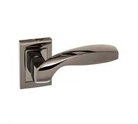 Status Oklahoma Lever on Square Rose Door Handle Black Nickel