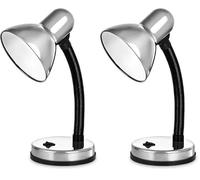Status Palma Desk Lamp, Flexible, Silver Desk Lamp, Study, Office, Bedroom, SBDL2028ESSLV16 (Pack of 2)