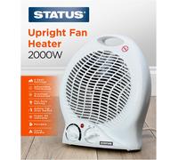 Status 2kw Upright Fan Heater Portable Electric Fan 2 Heat Setting Cold FH1P