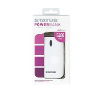 STATUS Power Bank | 2 USB Powerbank 5400mAh | White Phone Charger | SPB5400MAH1PKB12