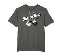 Status Quo - 1968 Guitars On Asphalt T-Shirt, Men's Big and Tall, Asphalt Grey, 5X Tall