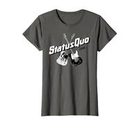 Status Quo - 1968 Guitars On Asphalt T-Shirt, Women, Asphalt Grey, X-Small