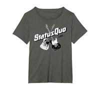 Status Quo - 1968 Guitars On Asphalt T-Shirt, Women's Plus, Asphalt Grey, 5X