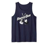 Status Quo 1968 Guitars On Navy Tank Top, Men, Navy Blue, Large