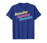 Status Quo - Electric Flats Stacked T-Shirt, Men, Royal Blue, Large