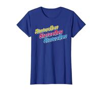 Status Quo - Electric Flats Stacked T-Shirt, Women, Royal Blue, Small