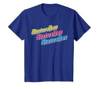 Status Quo - Electric Flats Stacked T-Shirt, Youth, Royal Blue, Small