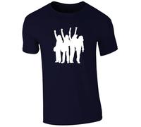 Status Quo Hello Style Design T-Shirt Piledriver & Rossi Tribute, Classic Rock Band Merch, Supersoft Feel, Unisex Crew Neck- Navy (Size-M)