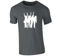 Status Quo Hello Style Design T-Shirt Piledriver & Rossi Tribute, Classic Rock Band Merch, Supersoft Feel, Unisex Crew Neck- Charcoal (Size-XL)