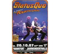 Status Quo - In Search Of, Frankfurt 2007 - Konzertplakat Metal Tin Sign Music Metal Poster Home Bar Pub Decor Wall Art Print 12 X 8 Inch