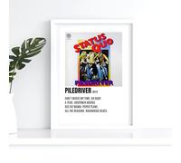 Status Quo Rock Band Piledriver Tracklist Lyrics Quotes Tour Retro Album Music A4 Wall Art Print - Unframed Poster Concert Festival Glossy Artwork Unique Home Décor Gift Bedroom Mancave (A4)