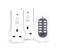 Status Remote Control Socket SREMSOC2PK3 White 13A UK Energy Saving Pack of 2