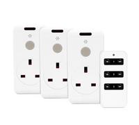 STATUS Remote Control Socket, White, Pack of 3 | Remote Control Plug UK, SREMSOC3PK3
