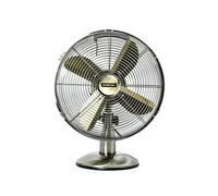 Status S12ADESKFAN1PKB Oscillating Antique Brass Desktop Fan, 12"