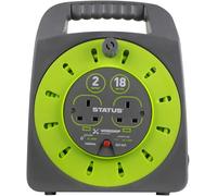 Status S18M2G13ACR4 Socket Outlet Cable Reel - Multicolour(Green/Grey)