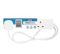 Status S4W1Ms12 Extension Lead 240V 4-Gang 13A White 1M Sin4Sm1W