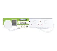 Status S4Wss2Mcp9 Individually Switched Extension Lead 240V 4-Gang 13A White 2M Sin4Sm2Wss