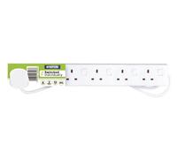 Status S6W2Mindss12 Individually Switched Extension Lead 240V 6-Gang 13A White 2M Sin6Sm2Wss