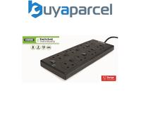 STATUS S8WBSPINDSSX4 Individually Switched Extension Lead 240V 8-Gang 13A Black