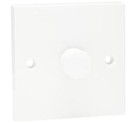 STATUS Single Dimmer Light Switch, 250W White Plastic 1 Gang 1 Way Dimmer Light Switch, S250WDS5