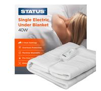 Status Single Electric Blanket | 40W 3 Heat Setting Electric Under Blanket | SEB1PKB