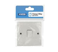 STATUS Single Light Switch | 1 Gang 1 Way White Light Switch | Wall Light Switch | S1G2WLS5