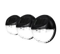 Status Solar Wall/Fence LED Lights, White,PERTHFENBLK3PK6