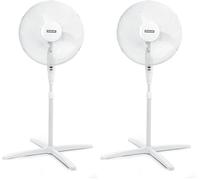 Status Standing Fan | 16 Inch Oscillating Portable Fan | 3 Speed Adjustable Angle Fan | White | S16STANDFAN1PKB (Pack of 2)