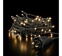 Status Stockholm 200 LED Warm-White String Lights, Green Wire